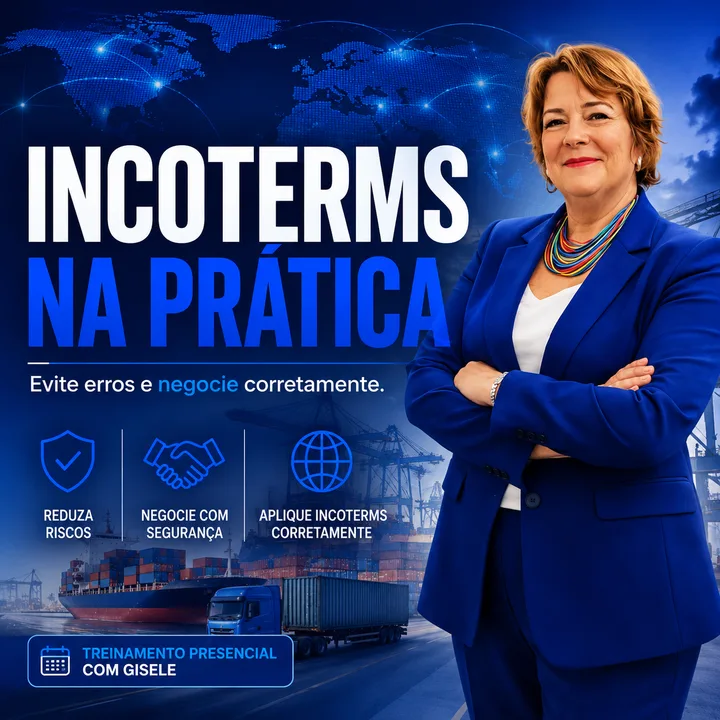 Card do treinamento Incoterms na Prática, com Gisele